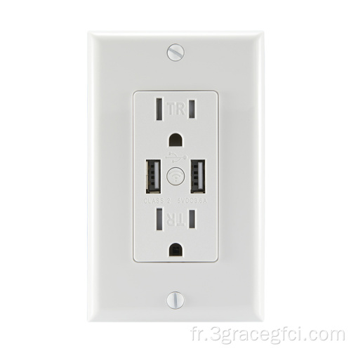 Type C USB Wall Outlet Rectacle Fast Charger